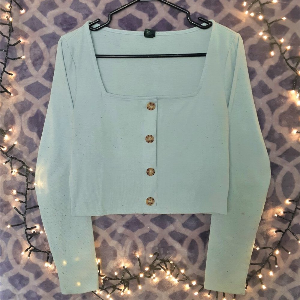 Items $15-$20 3/$40 Size SM, Wild Fable, Light Blue, Button Up Sweater